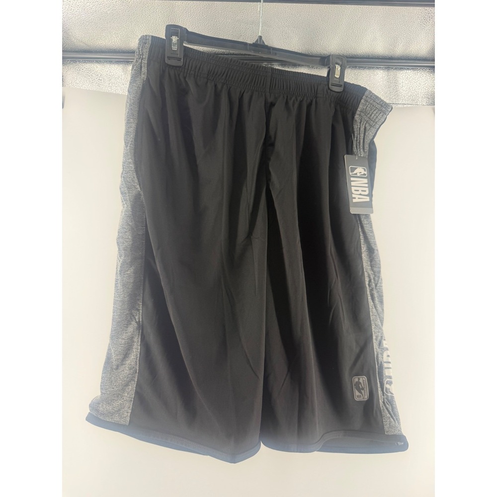 NBA Mens Basketball Shorts Black Grey Heather Mesh Athletic Size Large NEW